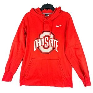 Vintage Ohio State Buckeyes Hoodie Mens S Red‎ THE Pullover Therma Fit Nike